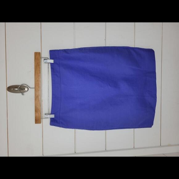 J Crew size 8  blue "No. 2 Pencil" knee length skirt - Picture 1 of 6